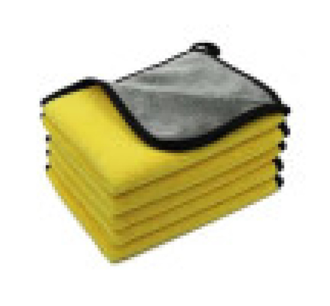 Серветка з мікрофібри De-Wash 40х50см, жовтий/сірий