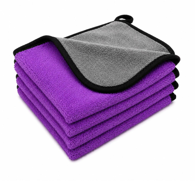 Серветка з мікрофібри DeWash 50х40см, фіолетовий /сірий