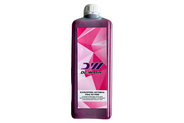 Концентрований засіб для безконтактної мийки De-Wash "Активна піна Pink" з рожевим забарвленням, 1кг